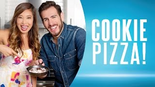 Cookie Pizza Healthy Dessert Recipe ft Kenny Florian amp Blogilates [upl. by Emmuela764]