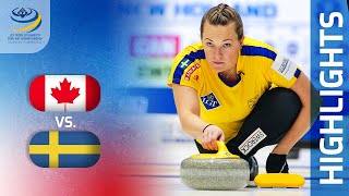 CANADA v SWEDEN  Roundrobin game Highlights  LGT World Women’s Curling Championship 2023 [upl. by Ahsikam]