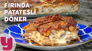 Fırında Patatesli Döner Tarifi  Pratik Tarifler  Yemekcom [upl. by Dymoke]