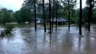 RAW VIDEO Flooding in Conroe TX [upl. by Iahs]