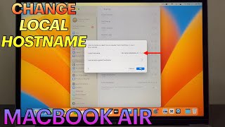 How to Change Local HostName on MACBOOK AIR [upl. by Aline]