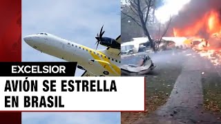 Avión se estrella en Brasil 62 personas iban a bordo [upl. by Imoin321]