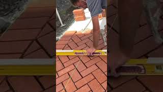 Brick Walkway Build  Before and After construction demo landscaping walkway concrete [upl. by Leihcar]