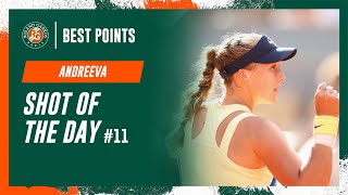 Shot of the day 11 Mirra Andreeva  RolandGarros 2024 [upl. by Giana]