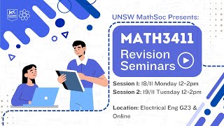 UNSW MathSoc Presents 3411 Revision Seminar 2024 PART 1 [upl. by Anahoj626]