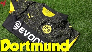 Puma Borussia Dortmund 201819 Away Jersey Unboxing  Review [upl. by Austreng]