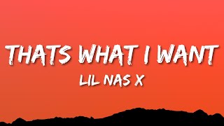 Lil Nas X  THATS WHAT I WANT Lyrics [upl. by Rizika938]