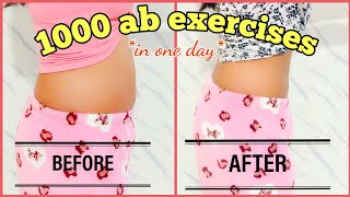 I did 1000 AB EXERCISES in One Day insane results before amp after [upl. by Diahann133]