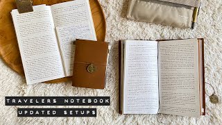 How I’m using my traveler’s notebooks updated ✸ planner journal amp commonplace book setups [upl. by Laamak]