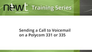 How to Send a Call to Voicemail on a Polycom 331335 [upl. by Major]