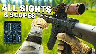 Escape from Tarkov  All Sights and Scopes 2023  4k [upl. by Meit349]