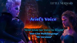 The Little Mermaid 2023 Ariels Voice OneLine Multilanguage [upl. by Htiek]