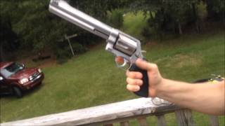 Shooting a SampW 500 Magnum 50 Cal for the first time [upl. by Errick]