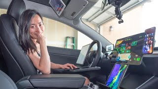 5 places on how to mount an iPad Pro in Car  Tesla Model 3 and Subaru BRZ [upl. by Eleira]