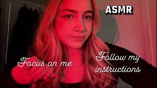 ASMR Focus on me and Follow my instructions fast and aggressive hand movements visual triggers [upl. by Adnerad578]