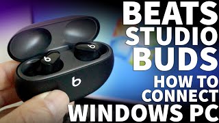 How to Pair Beats Studio Buds to Windows PC via Bluetooth  How to Connect Beats Earbuds [upl. by Enneirb]