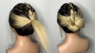 New HairBun Hairstyle for longmedium hair  Hairstyles for beginners Party Hairstyles Easy Hairdo [upl. by Otsedom777]