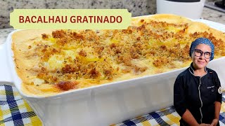 Aprenda a fazer Bacalhau Gratinado Sabor inesquecível para a sua ceia [upl. by Armington]