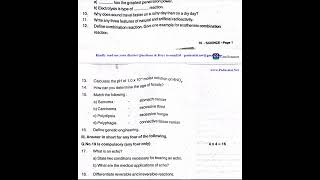 10th Science 2nd Mid Term Test 2022 Original Question Paper Tirupattur District English Medium [upl. by Strickman]