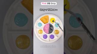 Pink VS Gray ASMR Color mixing🎨 colormixing satisfying paintmixing tapping blackpink [upl. by Zat255]