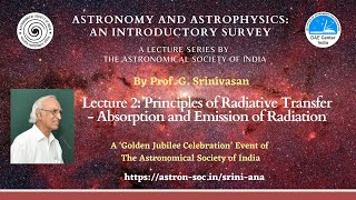 Lecture 2  Principles of Radiative Transfer  Absorption and Emission of Radiation [upl. by Dnalyram]