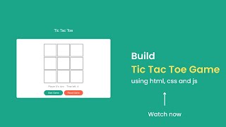 Build a Fun Tic Tac Toe Game with HTML CSS amp JavaScript [upl. by Caryn700]