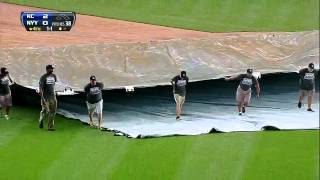 Yankees Stadium Field Crew Trouble With Tarp [upl. by Aldridge]