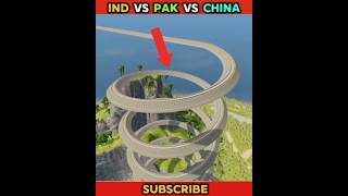 IND vs Pak😡 vs China unbelievable train challenge accepted shorts beamngdrive BeamngShorts [upl. by Tselec290]