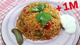 برغل تركي بالخضار 🇹🇷 الوصفة الأصلية مثل المطاعم 👌Recette de boulgour aux légumes [upl. by Adlesirk]