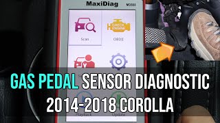 Gas Pedal Sensor Diagnostic 20142018 Corolla – Autel MD808 OBD2 Scanner Accelerator Diagnosis [upl. by Salvadore708]