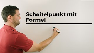 Scheitelpunkt mit Formel bestimmen Parabeln quadratische Funktion  Mathe by Daniel Jung [upl. by Nyrhtac]