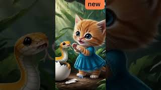 Talking Snake and Cat Interaction 🐍🐱 CatAndSnake AnimalConversations FunnyAnimalReactions [upl. by Dugald]