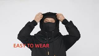 ROCKBROS Ski Mask Thermal Fleece Balaclava Ski Face Mask for Cold Weather Winter MenROCKBROS Ski [upl. by Ysied]