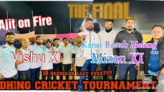 High Voltage Final  VISHU XI vs MIZAN XI  Dhing Cricket Tournament cricket localcricket [upl. by Celinka434]