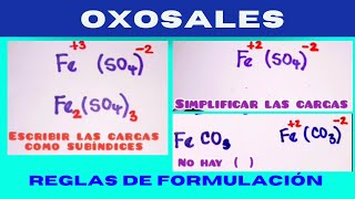 Reglas de Formulación de OXOSALES Oxisales o Sales Ternarias [upl. by Erastus]