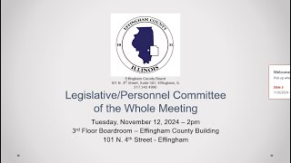 LegislativePersonnel Committee meeting  November 12 2024 [upl. by Lamprey]