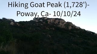 101024 Hiking Goat Peak 1728 in Poway [upl. by Pavkovic582]