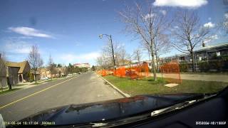 Meteor Toronto Sunday May 4 2014  caught on dashcam 1080P HD CC [upl. by Dex539]