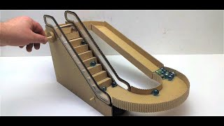 How to make Marble Run with escalator out of cardboard [upl. by Tuttle]