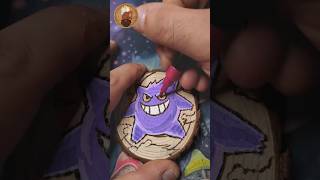 Pirografia e acrilici a tema Gengar arte artpyrography pokemongengar artwork artandcraft [upl. by Atsed769]