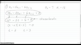 Solving Linear Recurrence Relations 1 [upl. by Ariuqahs]