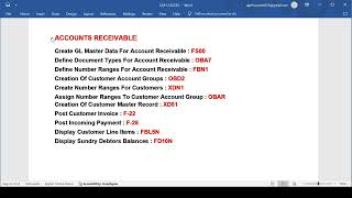 26 Accounts Receivable For Customers in Sap Fico  OBD2XDN1OBARXD01F22F28FBL5NFD10N [upl. by Eloisa]