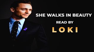 She Walks in Beauty by LORD BYRON read by Tom Hiddleston [upl. by Inohtna656]