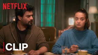 R Madhavan amp Surveen Chawla Break The Big News  Decoupled  Netflix India [upl. by Haimarej]