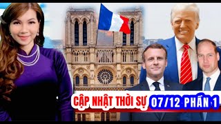 LIVE 0712 Phần 1  TTTrump đến Paris tham dự lễ khánh thành lại Nhà Thờ Đức Bà [upl. by Dasa6]