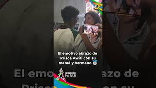 El emotivo abrazo de Prisca Awiti con su mamá y hermano tras ganar la medalla de plata  shorts [upl. by Filiano]