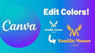 How To Change The Color of an Imported Logo in Canva [upl. by Litsyrk]