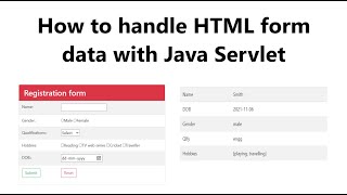 How to read and display html form data in servlet  How to handle HTML form data with Java Servlet [upl. by Cresa730]