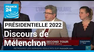 REPLAY  Discours de JeanLuc Mélenchon battu à lélection présidentielle française [upl. by Jedlicka683]