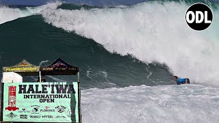 MASSIVE Swell For the Haleiwa International Pro Today  Round 1 High Scores and Highlights [upl. by Delphine]